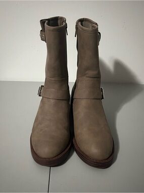 Dolce Vita Women's Buckle Moto Booties Dark Taupe Size 7 NWT